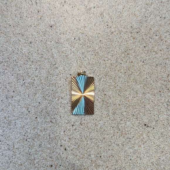 18 carats Gold Rectangular Pendant - Picture 3 of 5
